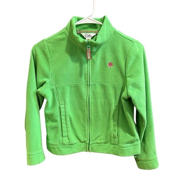 Vintage Lilly Pulitzer Green ZipUp Fleece, VGUC, Sz 12, Fits Like Sz 10. (10A) - Picture 1 of 5
